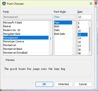 Font Chooser